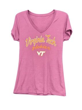 Virginia Tech Hokies Colosseum Women’s Heathered V-Neck Graphic Tee